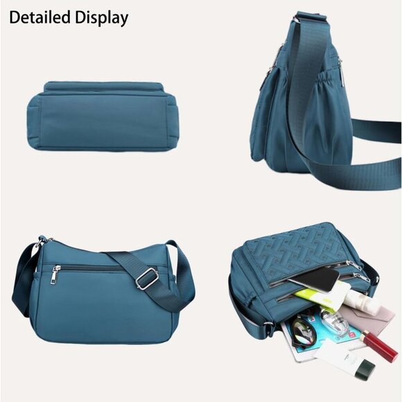 Versatile Nylon Shoulder Bag with Anti-Theft Pocket - Perfect for Travel - Picture 2 of 7